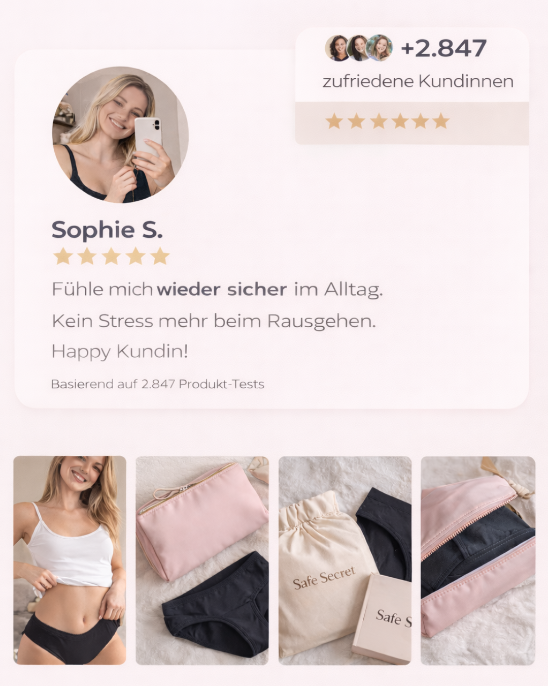Whisper™ Slip für einen auslaufsicheren Alltag